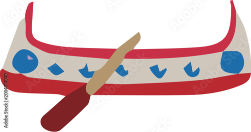 Canvastavla hand drawn dragon boat