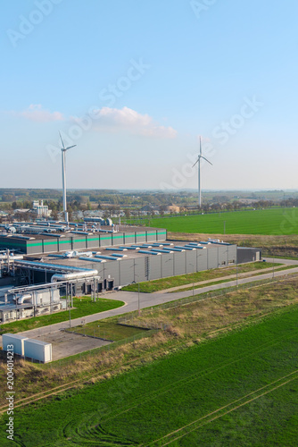 Bild auf Leinwand Large scale server infrastructure using renewable resources