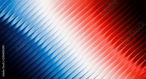 Εκτύπωση καμβά Abstract background with diagonal blue white and red textured stripes and metall