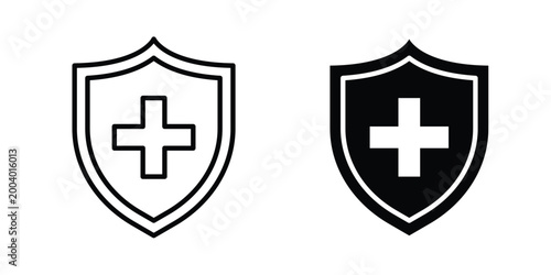 Immune guard icon vector editable stroke. logo symbol illustration.