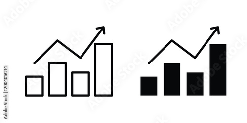 increase icon vector editable stroke. logo symbol illustration.