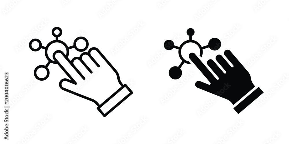 Obraz premium Interaction icon vector editable stroke. logo symbol illustration.