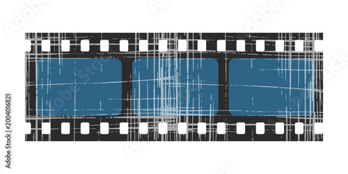 Collection of old Cinema film strips reel templates. Retro vintage film strips with Grunge effect isolated with a transparent background vector illustration