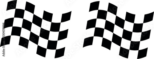 Abstract black and white checkered pattern with dynamic zigzag design for modern backgrounds