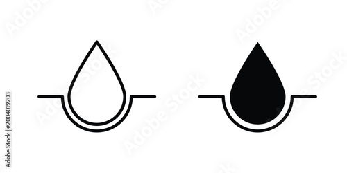 Canvas Print Moisture icon vector editable stroke. logo symbol illustration.