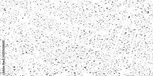 Black and white noise texture with scattered speckles and dots on white background, Grunge effect vector graphic element
