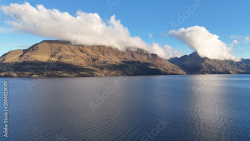 Εκτύπωση καμβά Aerial View of Lake Wakatipu and Mountains in Queenstown New Zealand
