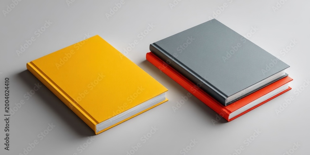 Fototapeta premium Soft Cover Book Jacket Mockup with Catalog Dust Illustration