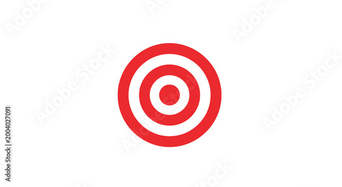 Photos target design with concentric circles on white background