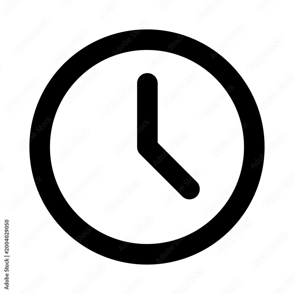 Obraz premium clock icon in black