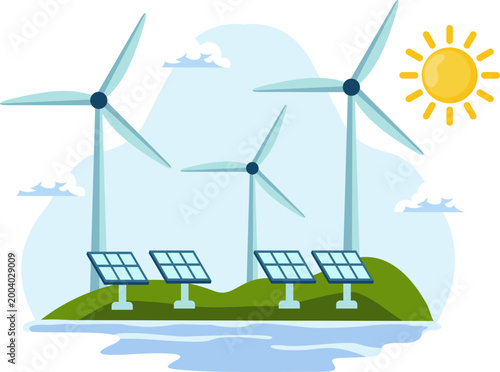 Renewable Energy Illustration