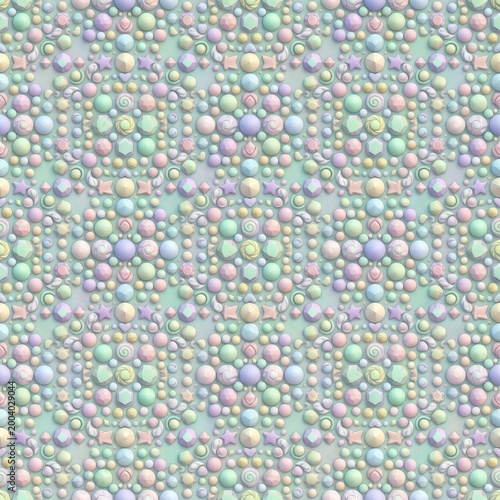 Abstract Colorful Bubbles Pattern Seamless Background for Design.