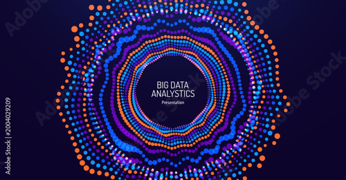 Big data visualization. Dynamic particles. Data filtering algorithms. Data sorting. Technological background. Coding process. Can be used for advertising, marketing, and presentations.