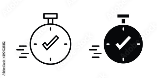 Quick service icon vector editable stroke. logo symbol illustration.