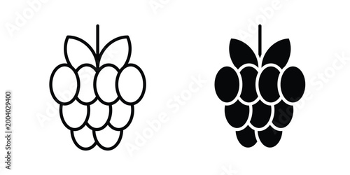 Raspberry icon vector editable stroke. logo symbol illustration.