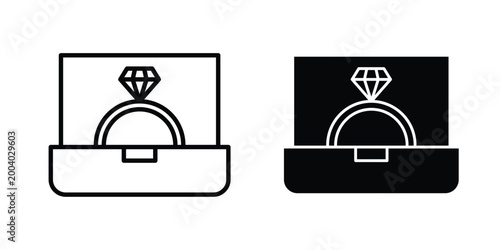 Ring icon vector editable stroke. logo symbol illustration.