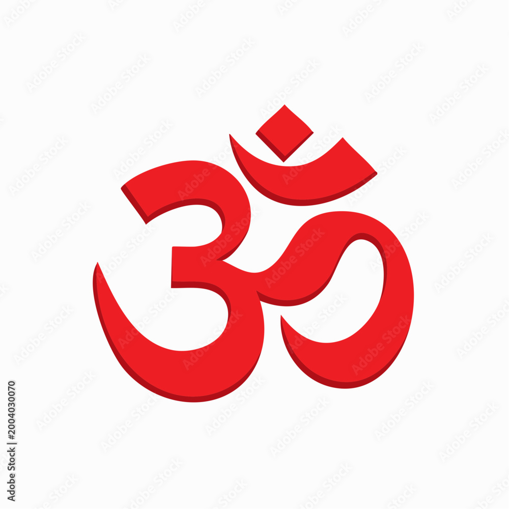 Fototapeta premium Red Om Symbol