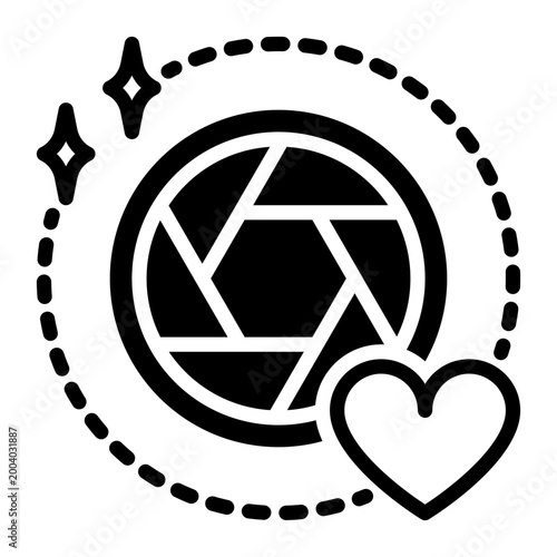 camera icon, glyph icon style