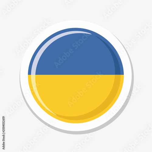 Free Download Circular Ukrainian Flag Icon - GFXLoad
