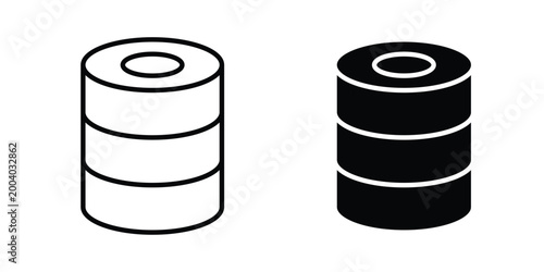 Tin can icon vector editable stroke. logo symbol illustration.