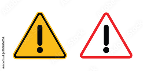 Warning attention sign vector editable stroke. logo symbol illustration.