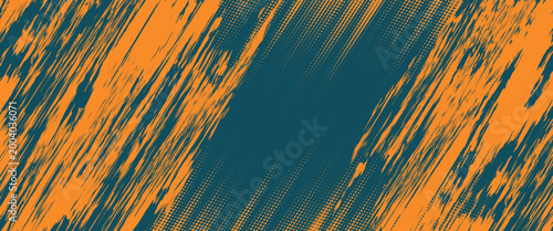 Abstract Orange Grunge Scratch Texture In Dark Background