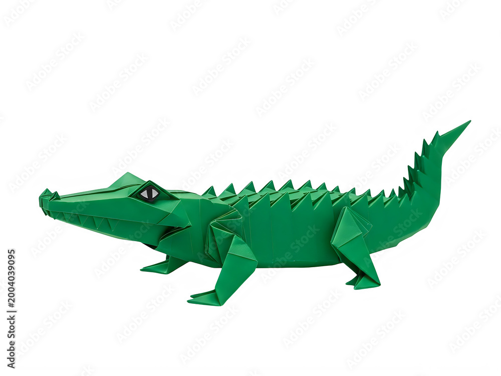 Fototapeta premium Green Lego crocodile toy