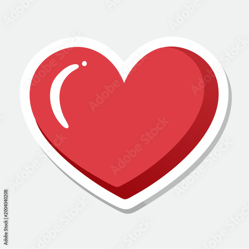 Free Download Red Heart Sticker Icon - GFXLoad