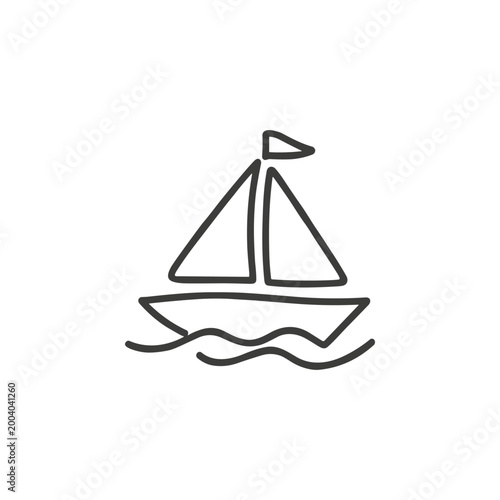 Simple Sailboat Icon