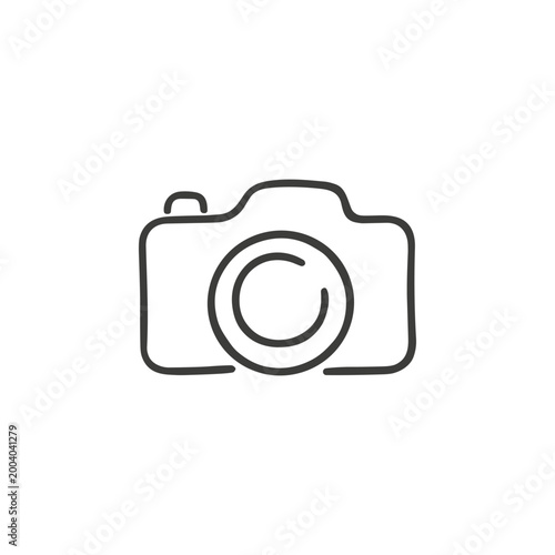 Camera Icon Simple Line Art