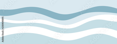 Serene Abstract Background with Gentle Blue and White Wavy Lines vector illustration