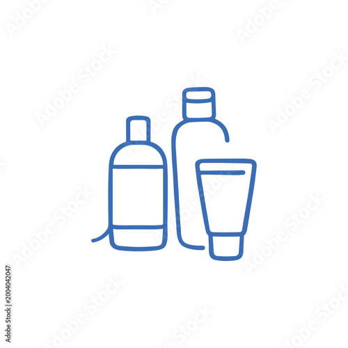 Cosmetic Bottles and Tube Icon