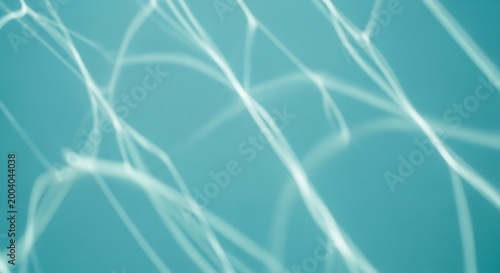 White lines on blue background abstract