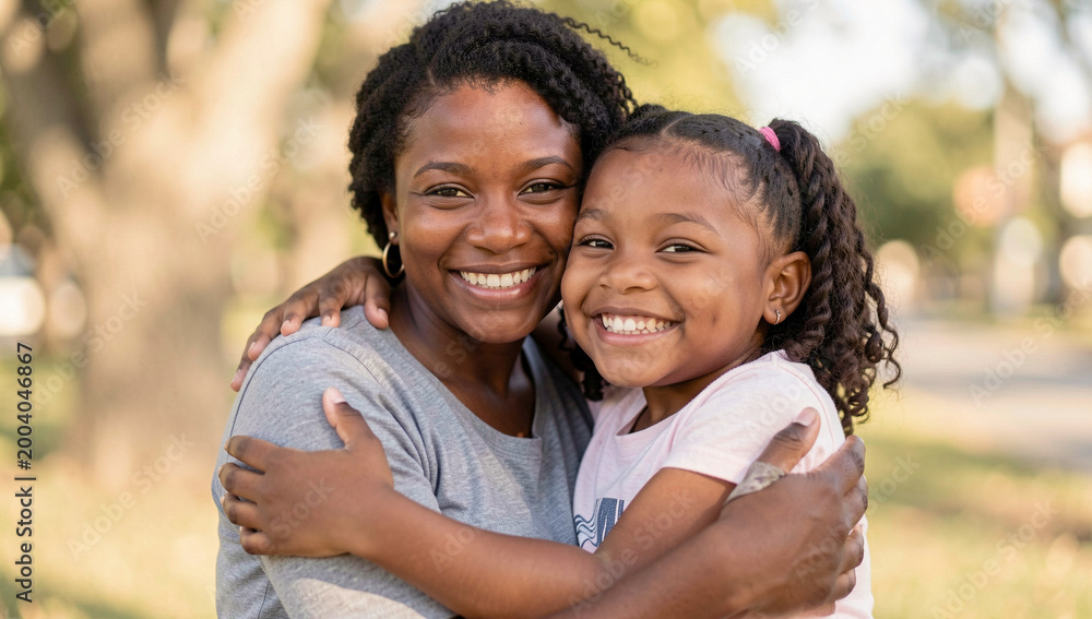 Fototapeta premium A heartwarming moment between a mother and her child.