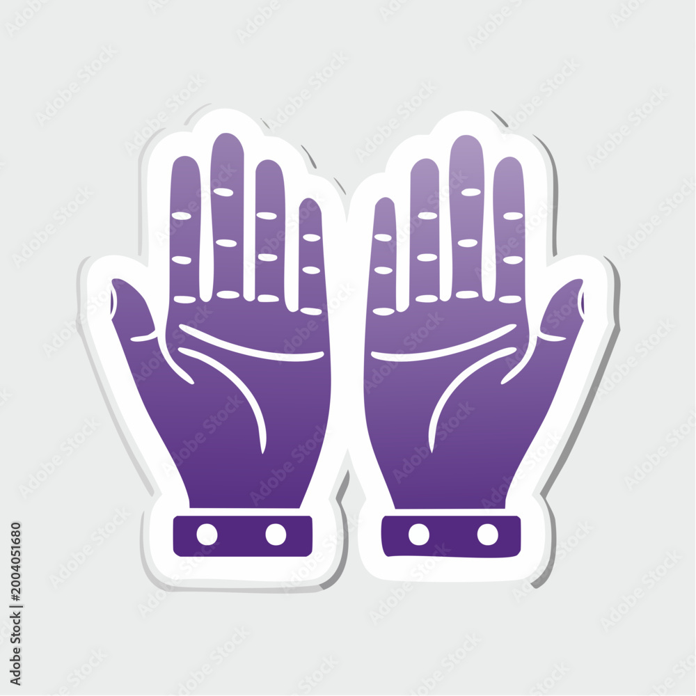 Obraz premium Purple Hands Icon