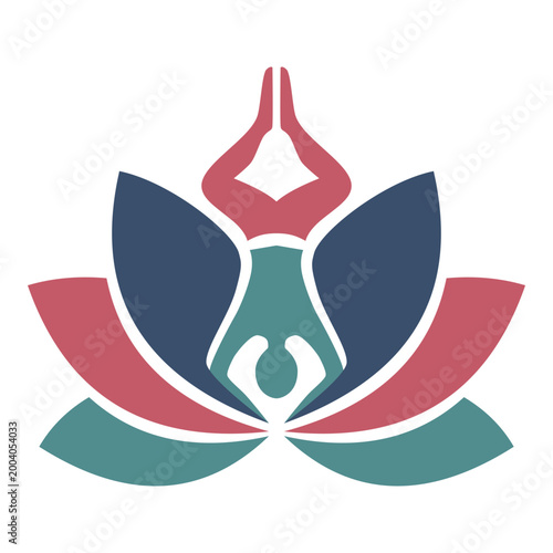 Flat Minimalist Yoga Logo