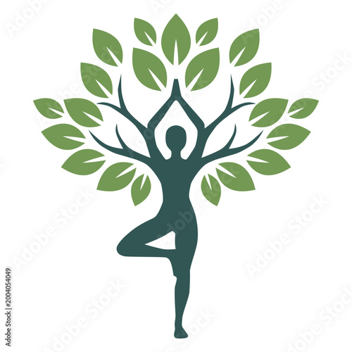 Flat Minimalist Yoga Logo