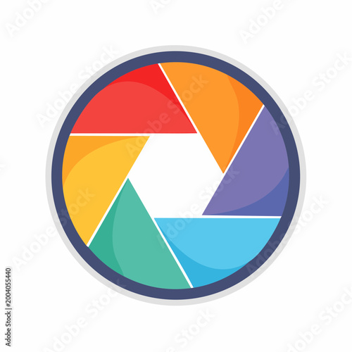 Colorful Camera Aperture Icon Free Download Colorful Camera Aperture Icon - GFXLoad