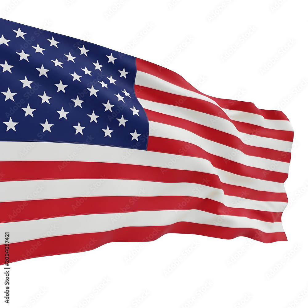Fototapeta premium Waving american flag for independence day patriotic symbol of freedom and national pride