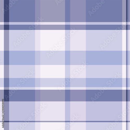 Plain pattern textile background, japan check seamless tartan. Fit plaid fabric vector texture in light and pastel colors.