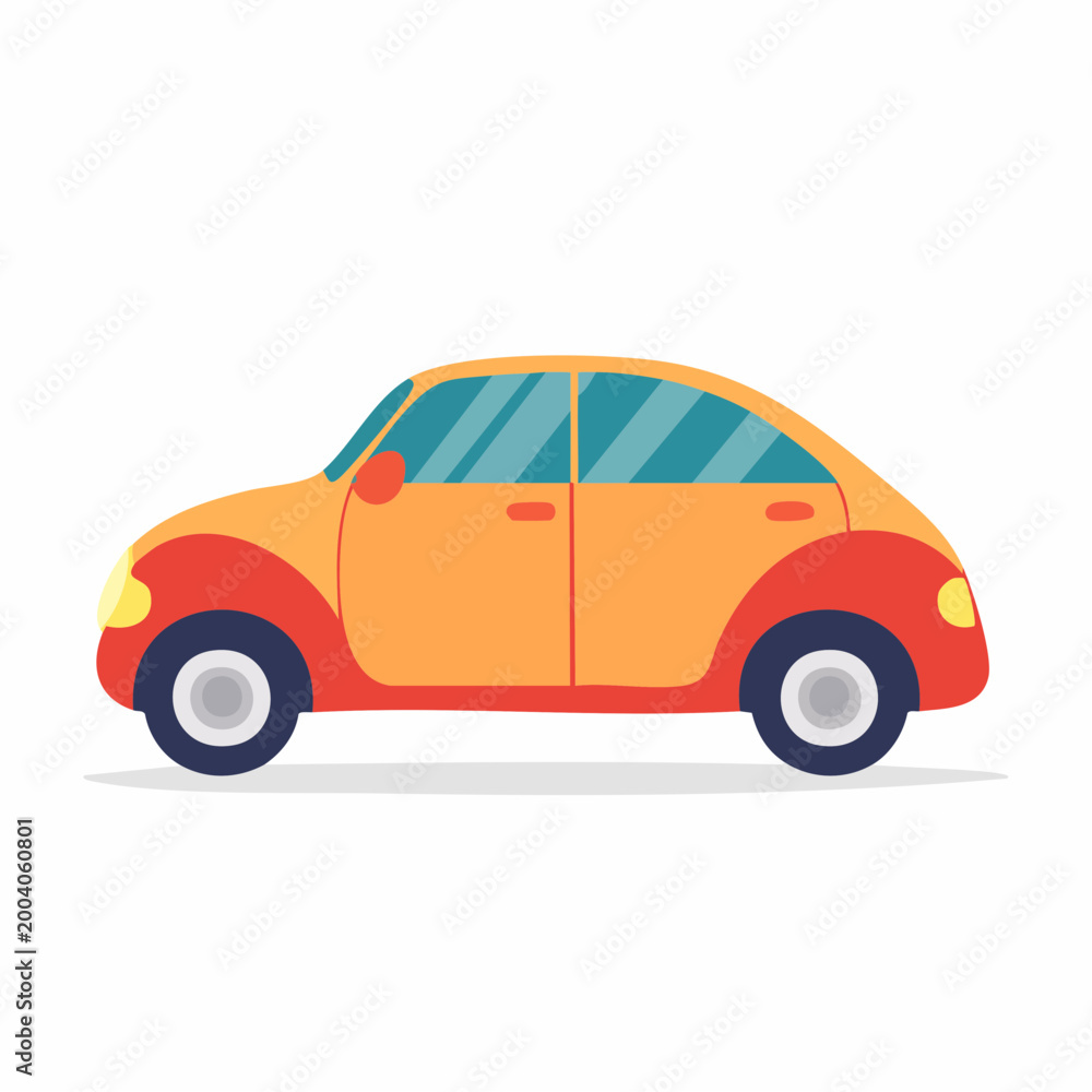 Obraz premium Cartoon Car Illustration