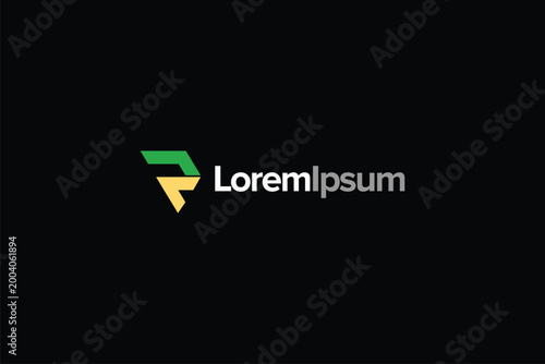 Letter R logo monogram vector image template