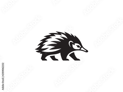Minimalist Echidna Logo Design icon  vector