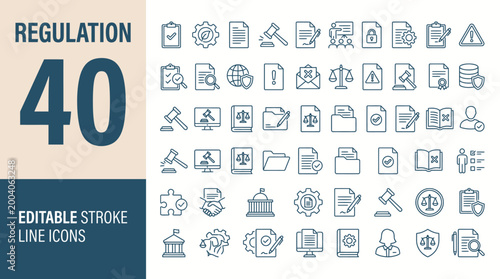 Foto Regulation icon set