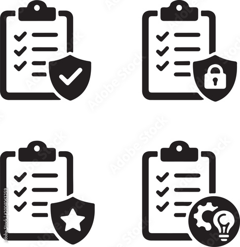 Clipboard Icon Pack | Checklist & Notes Icons | UI UX Clipboard Vector Icons