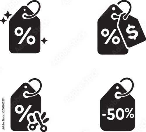 Tag Icons Pack | Price Tag & Label Vector Icons | UI UX Tag Symbols
