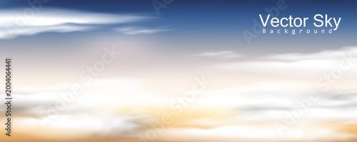 Sky Background set with White clouds for Cosmetic Product, travel buissnes Presentation or web design, Sky Blue Cloud poster, card, flayer, banner, cover Background for ads promo and web.