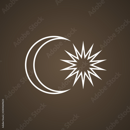 Crescent and star - symbol from the flag of Malaysia