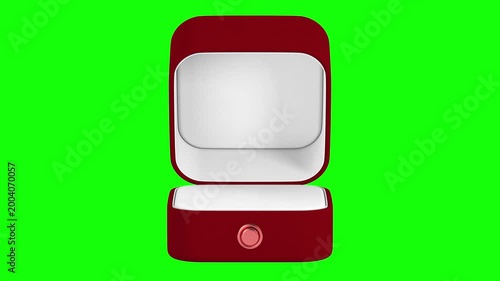 Gift box on green background. Isolated 3D illustration