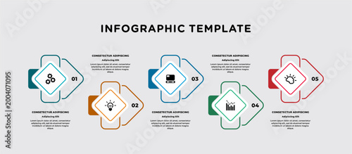 step timeline Infographic business template design